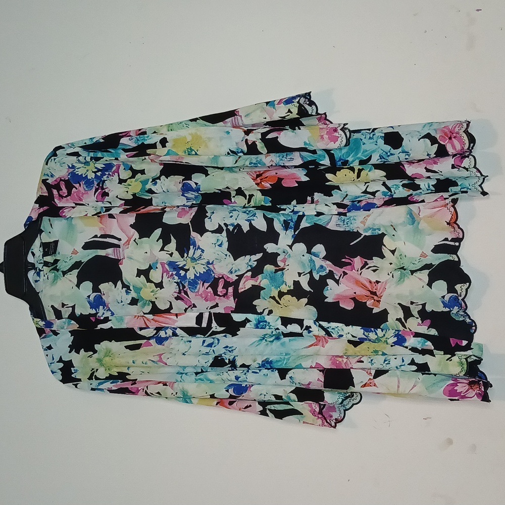 New Directions Multicolor Floral Kimono‎ Size: PL
